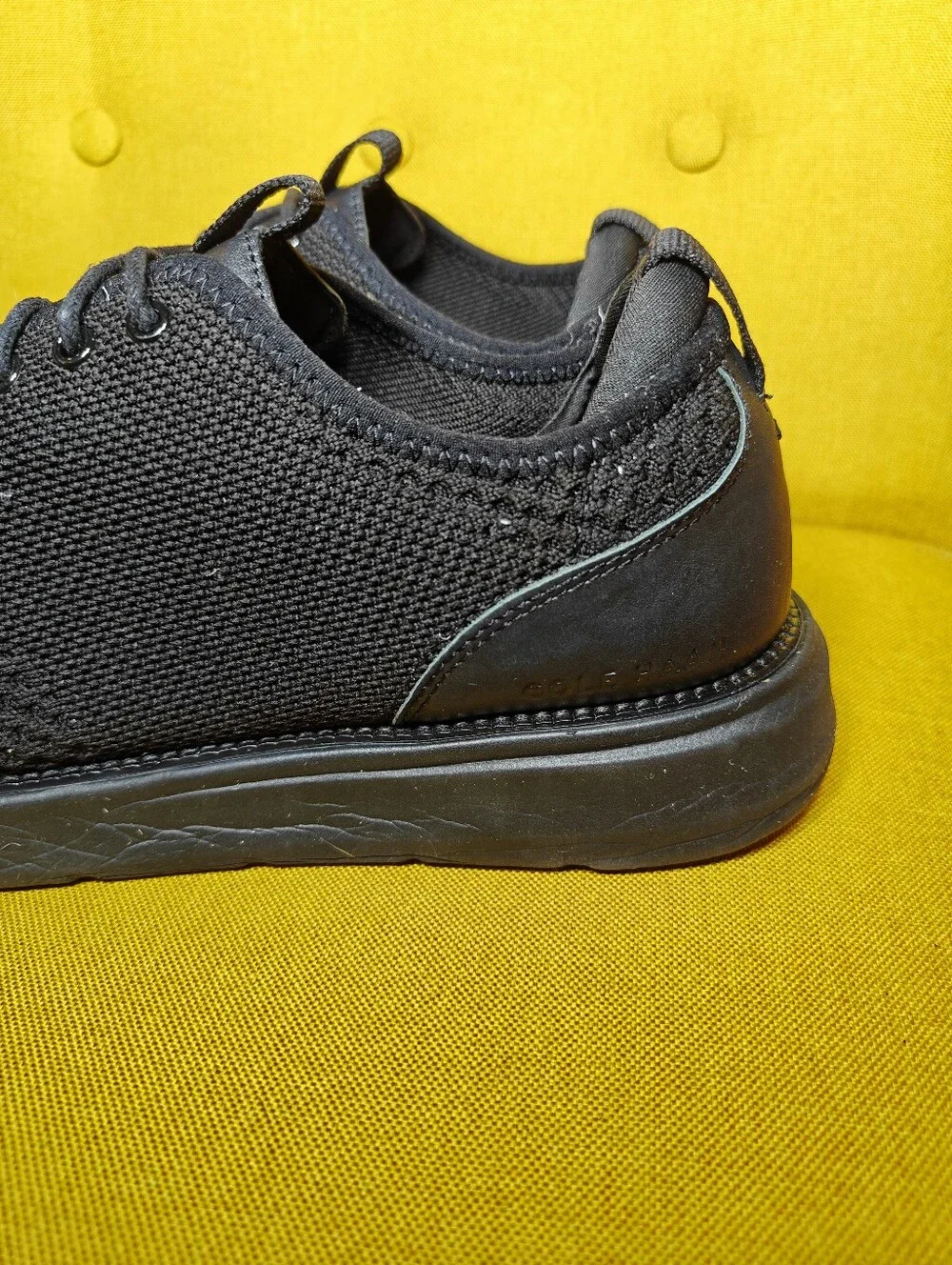 Cole Haan Grand Plus Essex Distance Knit Sneakers Lace Up Shoes Black Men 12W